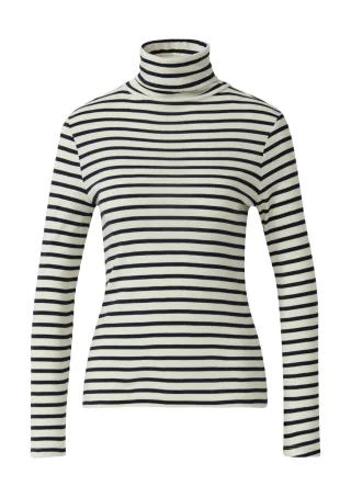 s.Oliver Red Label - Gestreiftes Longsleeve im Slim Fit blau/weiß - Gr. - 34