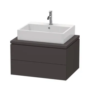 Duravit L-Cube Konsolenwaschtischunterbau wandhängend Graphit Supermatt 720x547x400 mm - LC581608080 LC581608080