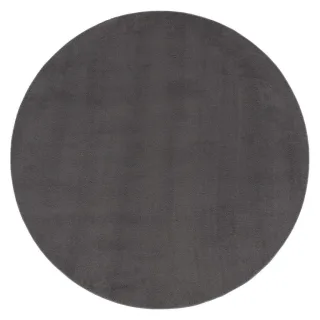 Paco Home Kurzflorteppich, Anthrazit, Kunststoff, Rund, 200x200 cm, strapazierfähig, für Fußbodenheizung geeignet, Teppiche & Böden, Teppiche