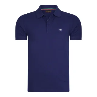Polo Plain Pique von Cappuccino Italia in der farbe Blau und in größe XXL.