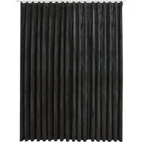 vidaXL Verdunkelungsvorhang, Verdunkelungsgardine mit Haken Samt Anthrazit 290 x 245 cm