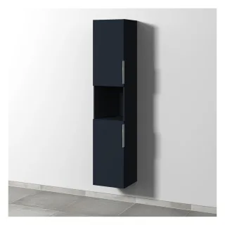 Sanipa 3way Hochschrank mit 2 Türen und 1 offenem Fach, Marine-Matt UP1141R