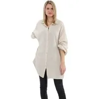 malito more than fashion Hemdbluse malito Damen Musselin Bluse, Oversize Blusenhemd im lässigem Look, weicher Musselinstoff - Einheitsgröße