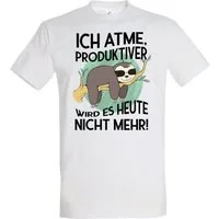 Youth Designz T-Shirt Ich Atme, Produktiver wird es heute nicht mehr Herren Shirt mit lustigem Frontprint
