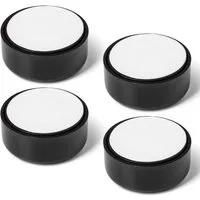 SO-TECH® Möbelfuß GOLF Sofafuss mit Bodengleitern - höhenverstellbar, (4-St), 4 Stück im Set - schwarz - zum Kleben oder Anschrauben