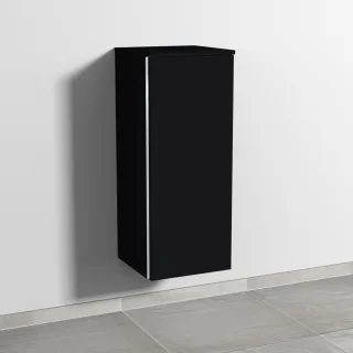 Sanipa 3way Mittelschrank mit 1 Tür, Schwarz-Matt, BS12108 BS12108