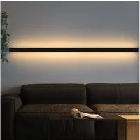 Nettlife LED Wandleuchte innen Schwarz 100cm 3000/6500K Flur Up Down Wandbeleuchtung, LED fest integriert, warmweiß, Flur Wohnzimmer Bett Treppenhaus Kinderzimmer Schlafzimmer