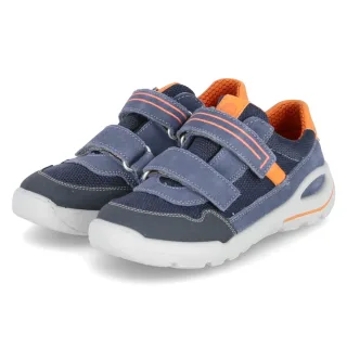 Ricosta Low Sneaker RIDER - Gr. 28 - Blau - Leder & Textil
