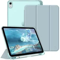 Fintie Tablet-Hülle für iPad 11 Generation 11‘’ 2025 (A16), iPad 10 Generation 10.9'' 2022, ultradünn, mit Stifthalter, transparenter Rückseite, Auto Schlaf/Wach