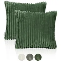 Lycce Dekokissen Kissenbezug Deluxe aus extra breitem, flauschigem Cordstoff 50x50cm