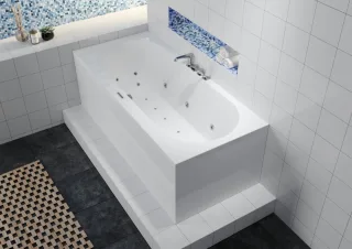 Riho Whirlpool Badewanne Carolina Easypool 3.1, 180x80/weiß B056004005