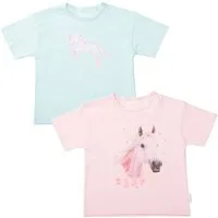 STACCATO T-Shirt (2-tlg) 2er Pack, mit Pferde-Motiv, für Girls