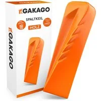 Gakago Drehspaltkeil für Holz, (1-St), - Kraftvoller Spaltkeil aus geschmiedetem Vollstahl und Signalfarbe