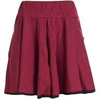 Vishes Minirock Zweifarbiger kurzer Damen-Rock Mini-Rock Tanz-Rock Baumwollrock Goa, Hippie, Retro Style