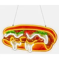 TSE LED Nachtlicht Philly Cheesesteak LED Neon Schild Diner Licht Bar Küche Deko 36cm