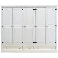 ebuy24 Kleiderschrank New Mexico Kleiderschrank 5-Trg. mit 3 Schubladen