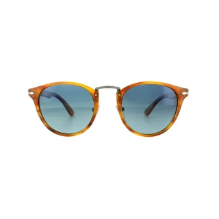 Lunettes De Soleil Persol 3108 960/S3 Bleu Brun Rayé Polarisé 49mm