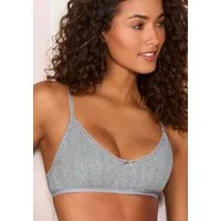 Vivance Bralette aus feiner Pointelle-Ware mit Spitze, reine Baumwolle