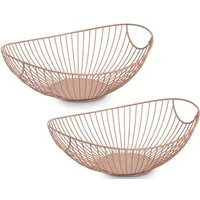 Zeller Present Aufbewahrungskorb Metall, mocca, 2er Set (Set, 2 St), Obstkorb, trendfarbe, zeitlos und dekorativ