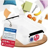 BOXXivo Aufbewahrungsbox Aufbewahrungsboxen mit Deckel BPA-freie & lebensmittelechte Boxen (1 St), Plastikbox mit Deckel - robuste & stapelbare Aufbewahrungsboxen