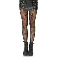 Leg Avenue Strumpfhose Schlangen Strumpfhose - Karneval Faschingskostüm (1 St) Fishnet Tights mit großem Schlangenmuster
