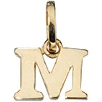 Schmuck Krone Kettenanhänger Anhänger Buchstabe 'M' aus 333 Gold, Gold 333