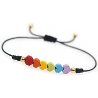Ware aus aller Welt Armband handgefertigte Armband in Rainbow Regenbogen Style LGBTQ Pride CSD