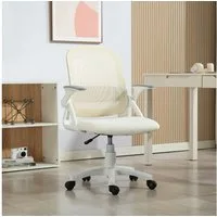 HOMCOM Bürostuhl Lendenwirbelstütze Wippfunktion Drehstuhl (PC Stuhl, 1 St), Ergonomischer Schreibtischstuhl, atmungsaktiv, höhenverstellbar