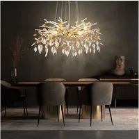 GLOBO LIGHTING Pendelleuchte, Leuchtmittel nicht inklusive, Kronleuchter Pendelleuchte Deckenlampe Esszimmerleuchte Gold