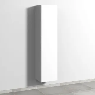 Sanipa 3way Hochschrank mit 1 Tür und Ganzkörperspiegel, Weiß-Soft BR15143