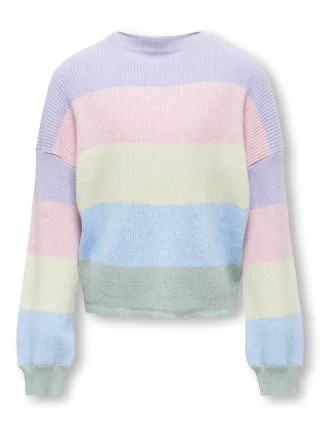KIDS ONLY - KOGSANDY L/S STRIPE PULLOVER KNT NOOS Lavendula - Gr. - 140