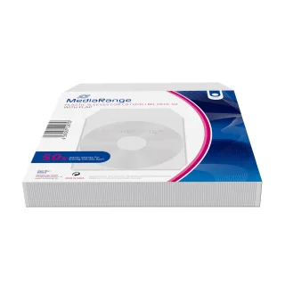MEDIARANGE CD-/DVD-Hülle | box64 | Kapazität: 2 CD/DVD - durchsichtig (Packung mit 50)