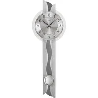 AMS Pendelwanduhr W7216 (Quarzuhr, Wanduhr, Holzgehäuse,Esszimmer,Wohnzimmer)