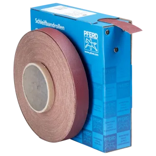 PFERD TOOLS Korund Schleifbandrolle Gewebe SBR Breite 25mm für universelle Anwendung - 45016018