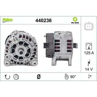 Valeo Lichtmaschine 125A Dacia Nissan Renault 440236