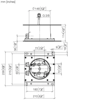 Dornbracht UP-Deckeneinbaukasten mit Deckenanbindung SERIENNEUTRAL 35041970 3504197090