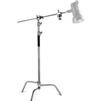 Neewer SC320 Pro Hochleistungs C Ständer aus 100% Edelstahl, mit Auslegerarm Lampenstativ (Höhenverstellbar 146-320 cm, Lichtstativ für Studio Softbox Reflektor)