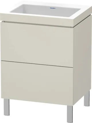 Duravit L-Cube c-bonded Set bodenstehend Taupe Matt 600x480x698 mm - LC6936N9191 LC6936N9191