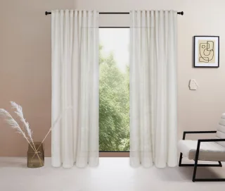 LeGer Home by Lena Gercke Gardine "Marusha" Multifunktionsband 1 Stk. tlg. 1 Schal, Leinenoptik, grob gewebt, verschiedene Größen