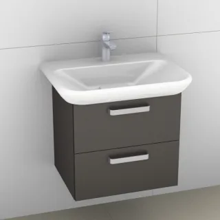 Artiqua 413 Waschtischunterschrank für MyDay 125465 Stahlgrau Metallic, 413-WU2L-K91-7141-88 413-WU2L-K91-7141-88