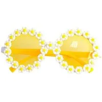 CHAKS Hippie-Kostüm Butterblümchen Brille, Blümerante Brille für Blumenkinder