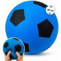 alldoro Softball Schaumstoff-Ball blau Ø 20 cm, weicher Soft-Fußball für Kinder, Sicherer Kinderball für drinnen & draußen, geeignet ab 0 Jahren