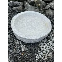 IDYL Vogeltränke Granit rund Ø 30 cm hellgrau