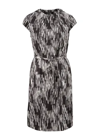 comma - Kleid beige/schwarz - Gr. - 44