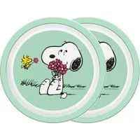 Geda Labels GmbH Frühstücksteller Teller Snoopy Kids 2er Set 21,5cm, (2 St), Melamin