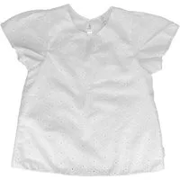 MAXIMO Shirtbluse GOTS MINI GIRL-Bluse festlich bestickter Stoff, kurzer Arm, Futter (1-tlg)