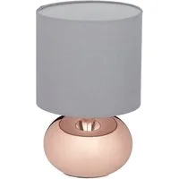relaxdays Nachttischlampe Touch, Kupfer