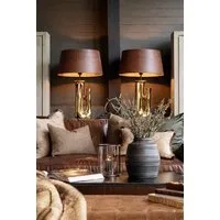 AMBIENTE-LEBENSART.DE Lampenschirm Designer Lampenschirm Kaiman Optik Leder Imitat