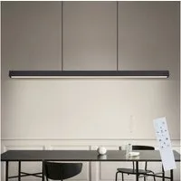 ZMH Pendelleuchte LED Esstisch Pendelleuchten Schwarz Esszimmer 108CM/148 CM Dimmbar, Augenschutz, LED fest integriert, 3000-6500K, Höhenverstellbar Hängeleuchte mit Fernbedienung Hängelampe Wohnzimmer