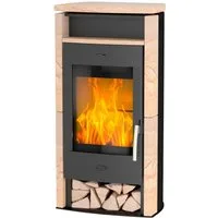 Fireplace Kaminofen »Santiago Sandstein«, 6,2 kW, Zeitbrand, Tee- und Holzfach